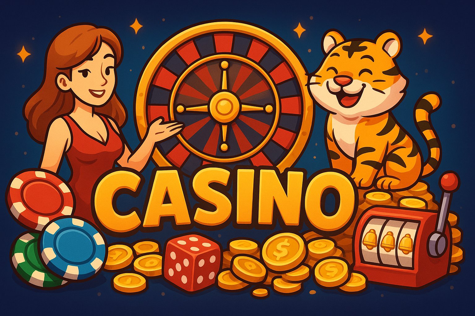 Meja Baccarat dengan kartu yang dibagikan dan hasil pemenang
